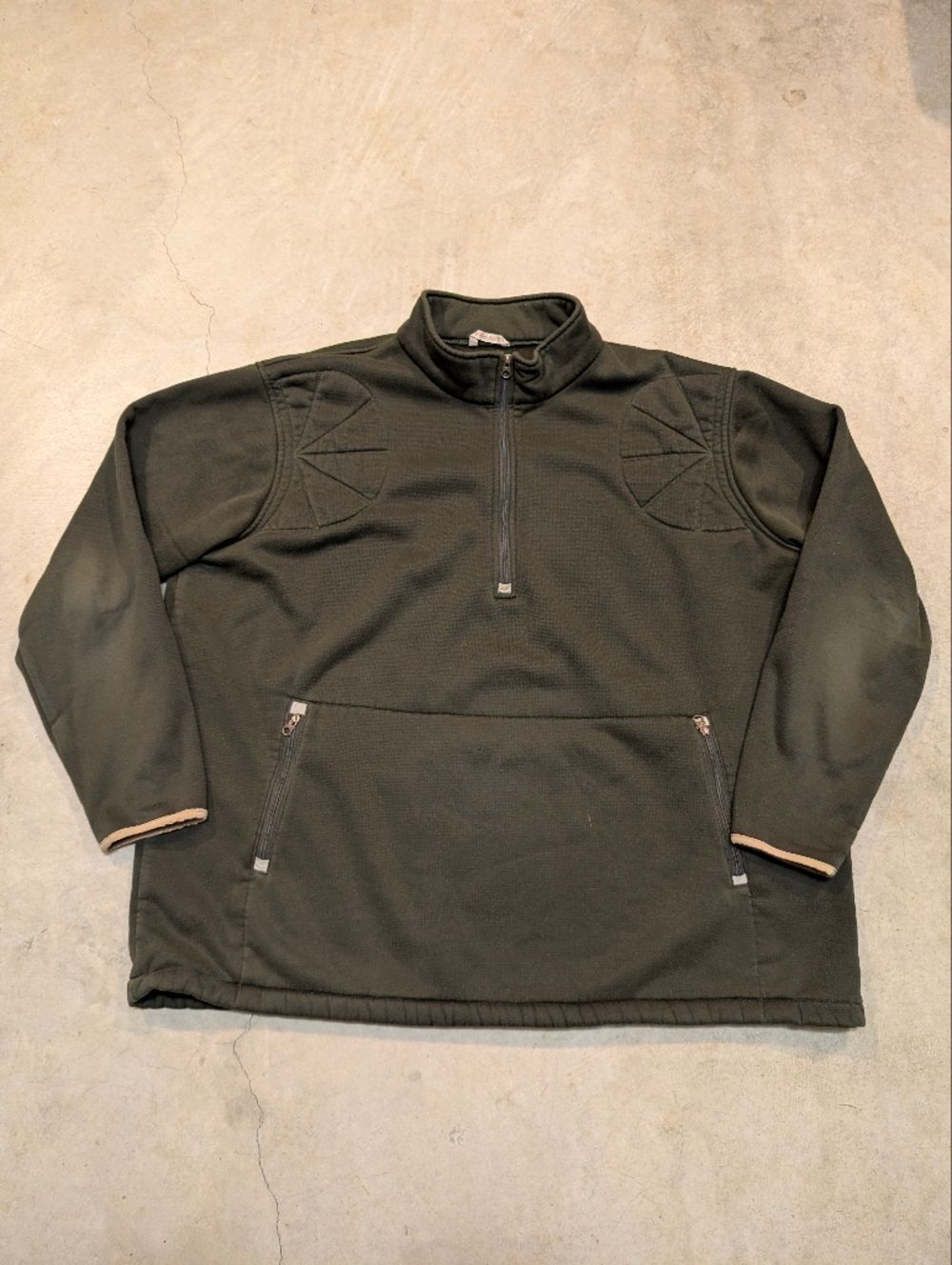 VTg Filson Olive Green Quarter-Zip Pullover Sweater Men's XXXL